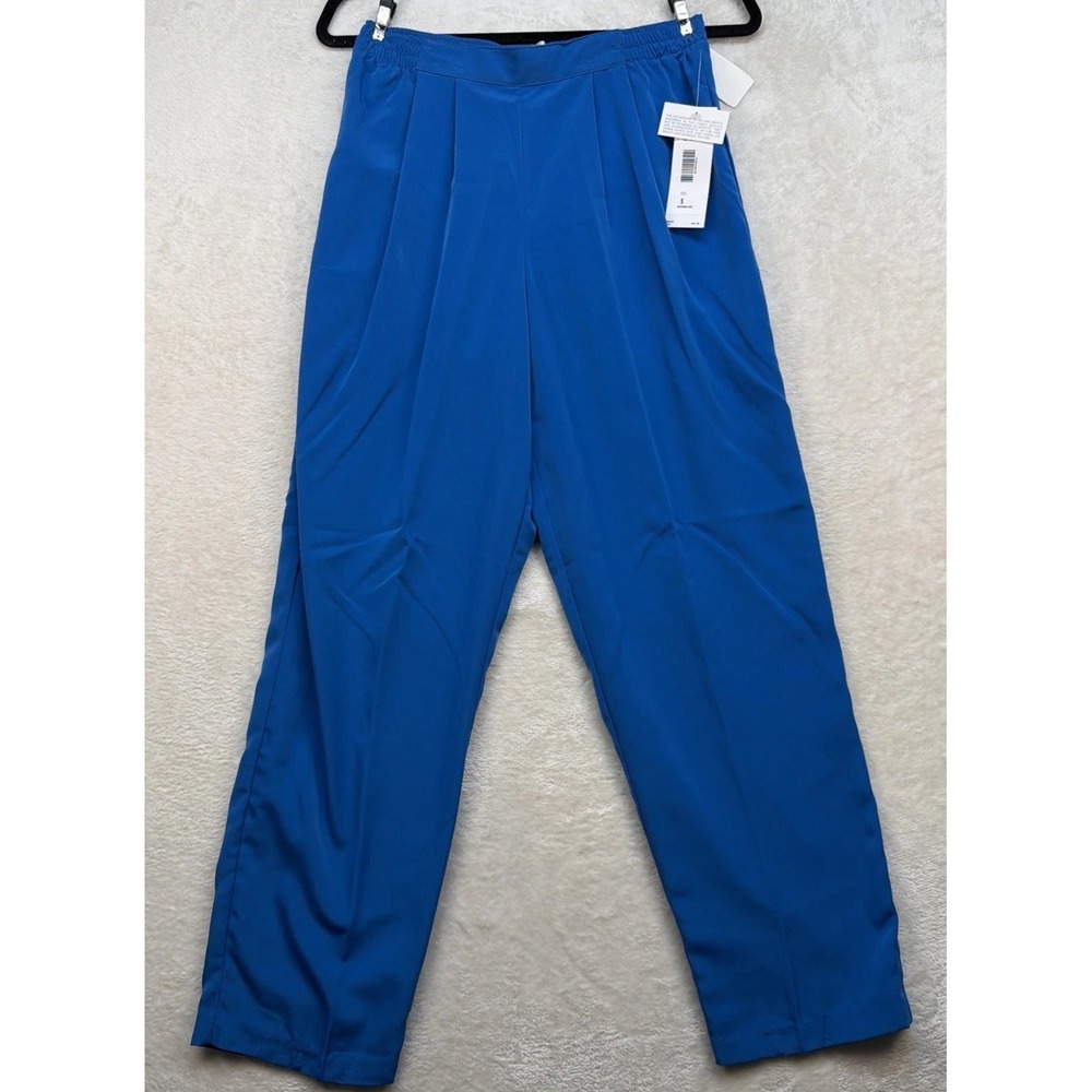 Koret Petites Pull On Pants Women's PS Blue Elastic Waist Straight Leg NWT
